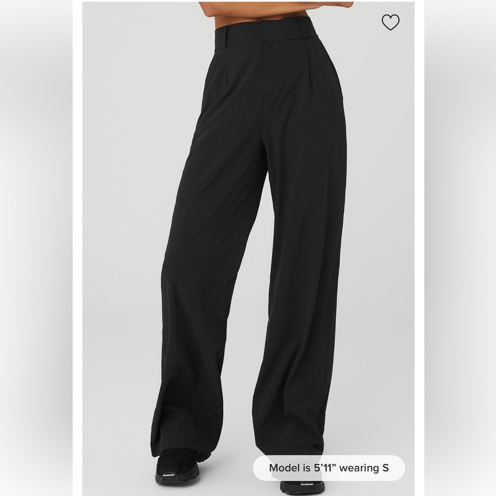 33" INSEAM High-Waist Dreamscape Trouser (Long) - Black ALO YOGA